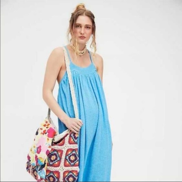 Free People Blue Maxi Swim Coverup with Billowy Silhouette - Picture 5 of 6